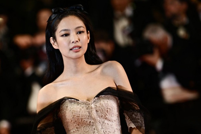 South Korean singer and actress Jennie Kim arrives for the screening of the film 