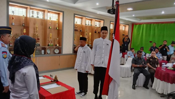 2 napiter di Lapas Kelas IIA Subang ucap ikrar setia NKRI, Selasa (23/5/2023).