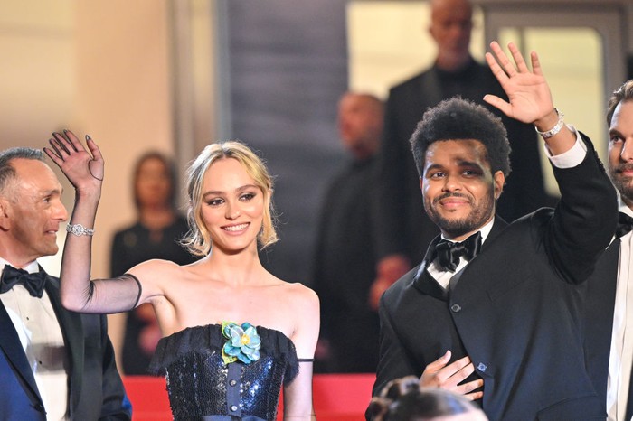 CANNES, FRANCE - MAY 22: Lily-Rose Depp and Abel Makkonen Tesfaye, The Weeknd attend the 