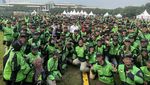 Driver Gojek Hadiri Apel Keselamatan Berkendara di Jakarta