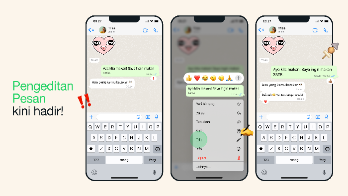 Fitur Edit Pesan Terkirim di WhatsApp