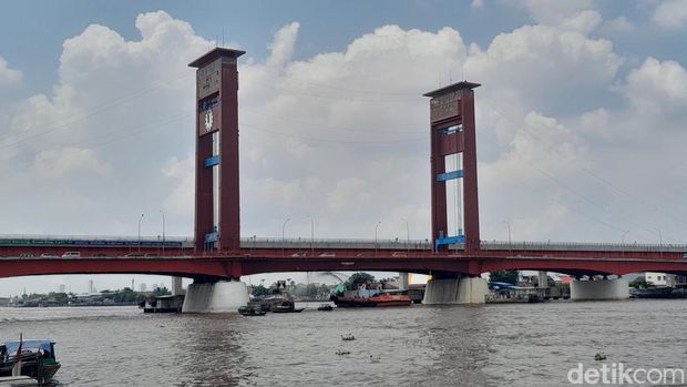 Jembatan Ampera, ikon Kota Palembang. (Candra Setia Budi/detikSumbagsel)