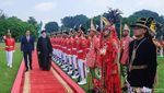 Momen Jokowi Sambut Kedatangan Presiden Iran di Istana Bogor