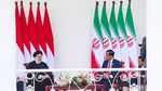 Momen Jokowi Sambut Kedatangan Presiden Iran di Istana Bogor
