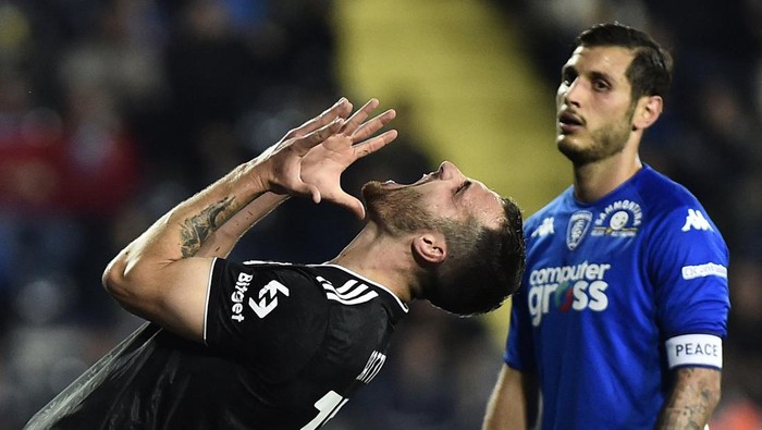 Soccer Football - Serie A - Empoli v Juventus - Stadio Carlo Castellani, Empoli, Italy - May 22, 2023  Juventus Frederico Gatti reacts REUTERS/Massimo Pinca