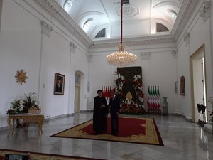Jokowi Terima Kunjungan Presiden Iran Ebrahim Raisi di Istana Bogor