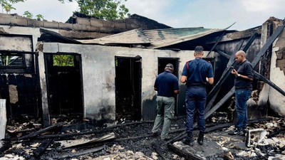 Sisa-sisa Kebakaran Asrama Sekolah di Guyana yang Tewaskan 20 Jiwa