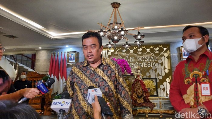 Stafsus Menteri Sosial (Mensos) bidang Komunikasi dan Media Massa, Don Rozano Sigit Prakoeswa (Annisa Aulia Rahim/detikcom)