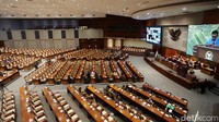 DPR RI menggelar rapat paripurna ke-24 Masa Sidang V Tahun Sidang 2022-2023 di gedung DPR, Jakarta.