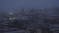 Abu vulkanik dari gunung berapi Popocatépetl menutupi Atlixco, Meksiko, Senin (22/5/2023).