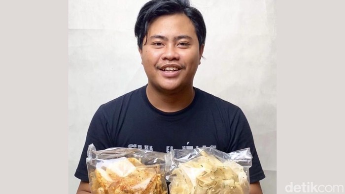 Ihsan Nurzaman Sidik dan keripik elod