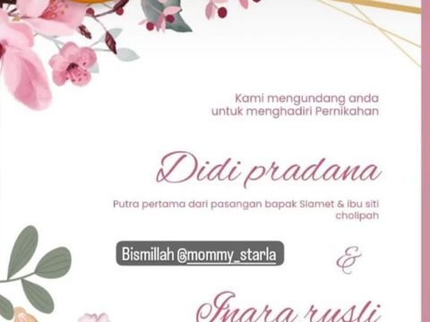 Beredar undangan pernikahan Inara Rusli