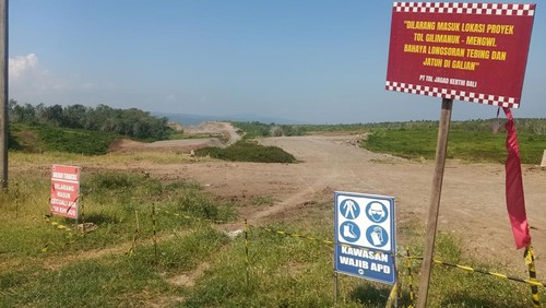 Lokasi groundbreaking Jalan Tol Gilimanuk-Mengwi di Banjar Sumbermis, Desa Pekutatan, Kecamatan Pekutatan, Kabupaten Jembrana, Bali, Rabu (24/5/2023). (I Putu Adi Budiastrawan/detikBali).
