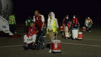 Sebanyak 360 calon haji kloter pertama embarkasi Solo asal Kabupaten Grobogan diberangkatkan menuju Arab Saudi. ANTARA FOTO/Aloysius Jarot Nugroho