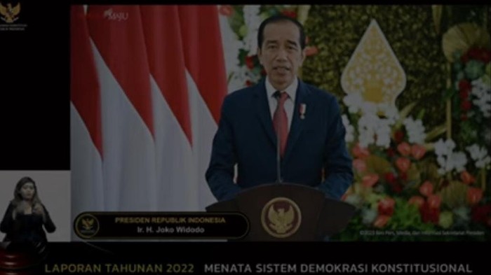 Presiden Joko Widodo (Jokowi) melalui video yang ditayangkan di MK