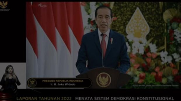 Presiden Joko Widodo (Jokowi) melalui video yang ditayangkan di MK