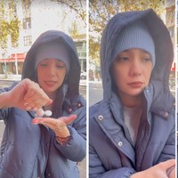 Di akun Instagram Story, wanita keturunan Italia, Indonesia dan Tionghoa itu tampak menggunakan beanie hat bahan rajut dan jaket kupluk untuk menutupi bagian rambutnya. Putri Anne terlihat sedang menikmati masa liburannya. Foto: Dok. Instagram @anneofficial1990.