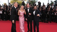 Scarlett Johansson, Tom Hank, Wes Anderson dan Jason Schwartzman saat hadir di Cannes Film Festival 2023. Getty Images/Gisela Schober
