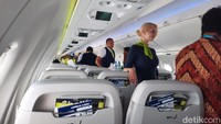 Airbus A220 baik seri -100 maupun -300 juga diklaim lebih ramah lingkungan. A220 menghadirkan efisiensi bahan bakar dan emisi karbon hingga 25%. Foto: Putu Intan/detikcom