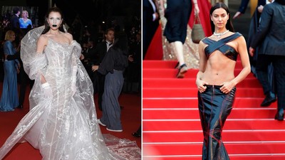 Adu Gaya Seksi Irina Shayk dan Julia Fox di Cannes Film Festival 2023