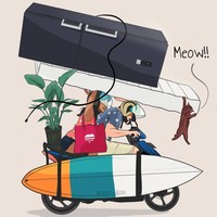 Orang bule dikenal suka travelling simpel, tanpa perlu membawa banyak barang. Nggak heran jika mereka pun lebih memilih untuk bepergian naik motor daripada mobil. Foto: Instagram/@westinasia