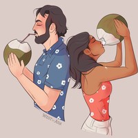 Perbedaan cara meminum air kelapa. Kalau bule lebih suka pakai sedotan, sementara orang Indonesia lebih suka meminum langsung dengan cara dikokop. Apakah kamu juga sama? Foto: Instagram/@westinasia