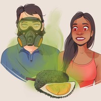 Durian adalah salah satu makanan yang banyak disukai oleh orang Indonesia. Namun lain halnya dengan bule. Mencium baunya saja mungkin bisa membuat bule menjadi pusing. Foto: Instagram/@westinasia