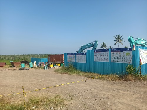 Lokasi groundbreaking Jalan Tol Gilimanuk-Mengwi di Banjar Sumbermis, Desa Pekutatan, Kecamatan Pekutatan, Kabupaten Jembrana, Bali, Rabu (24/5/2023). (I Putu Adi Budiastrawan/detikBali).