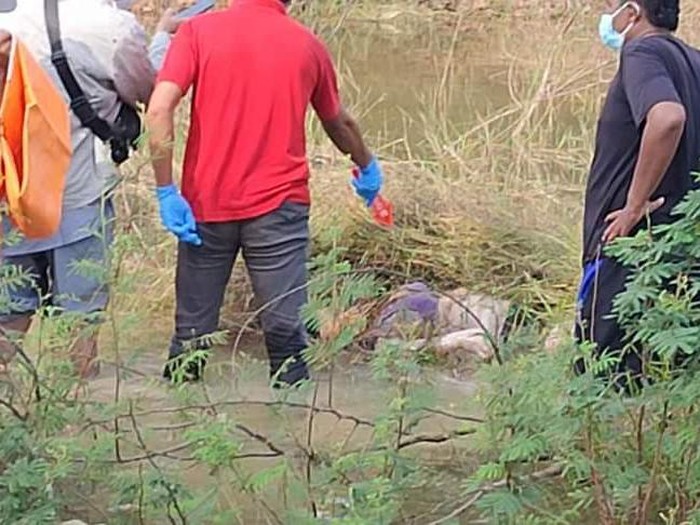 Kondisi jasad Warsiah ditemukan warga di rawa-rawa.
