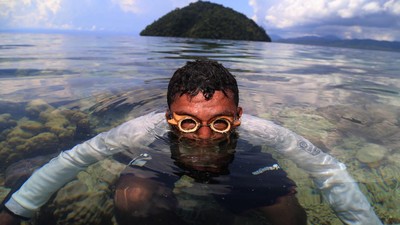 Potret Aktivitas Perkampungan Suku Bajo Sangkuang di Pulau Bacan