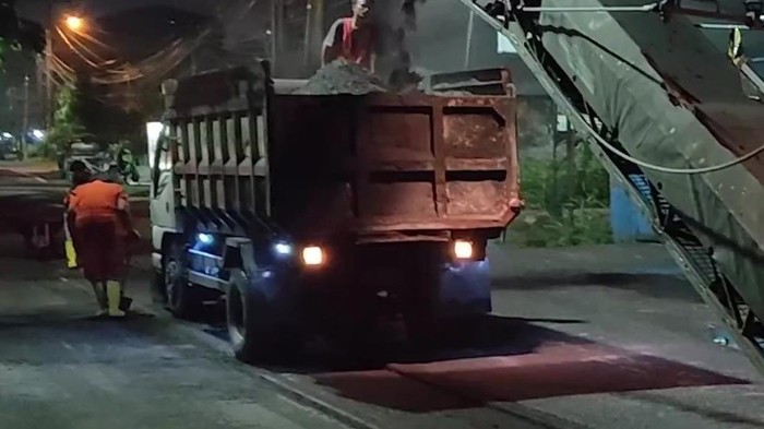 Proses perbaikan jalan TB Simatupang
