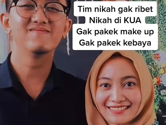 Beredar video viral pasangan Nila Intama dan Eka Yuda, menikah di KUA tanpa makeup dan kebaya mendadak curi atensi warganet di media sosial.