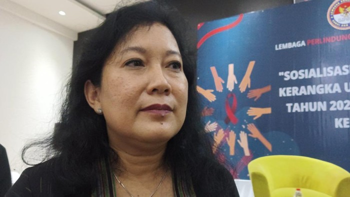 Wakil Ketua LPSK (Lembaga Perlindungan Saksi dan Korban) RI, Livia Istania DF Iskandar di Kuta, Badung, Bali, Kamis (25/5/2023). (Triwidiyanti/detikBali)