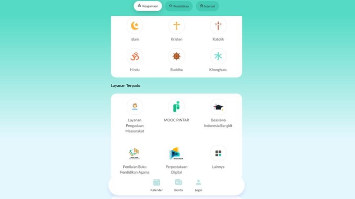 Aplikasi Pusaka Kemenag untuk cek estimasi keberangkatan haji dan berbagai informasi tentang 6 agama di Indonesia.