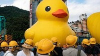 Kehadiran bebek raksasa diharapkan bisa menarik perhatian turis. Mereka bisa berfoto ria dengan latar si bebek raksasa.  