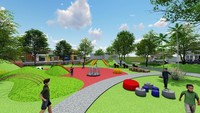 Jogging track juga akan dibangun. (Foto: Dok. Pemkot Medan)