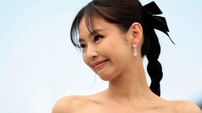 South Korean singer and actress Jennie Kim poses during a photocall for the film 