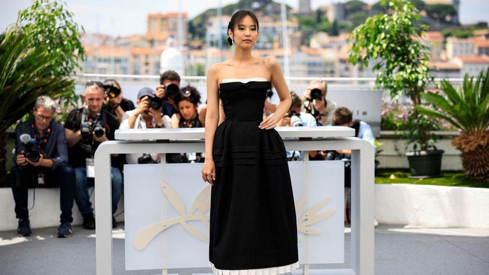 South Korean singer and actress Jennie Kim poses during a photocall for the film 