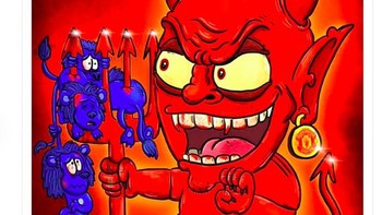 Setan merah menghajar The Blues. Foto: Twitter