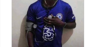 Gambaran fans The Blues. Foto: Twitter