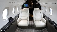 Citation Latitude memiliki kabin yang luas untuk jet berukuran sedang, dengan kapasitas sembilan penumpang dan bagasi 1.000 pon. Kabinnya dilengkapi meja lebar yang dapat dilipat sehingga penumpang dapat makan dan bekerja di dalam pesawat.