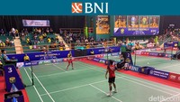 Partai semifinal Moh. Zaki Ubaidillah vs Ryan Putra Widyanto juga berlangsung tak kalah seru. Foto: M. Resha Pratama/detikcom