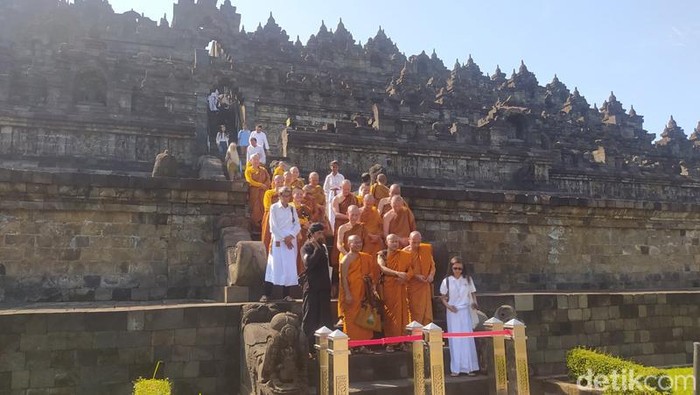 Ritual Dharmayatra Adi Buddha Puja di Candi Borobudur, Jumat (26/5/2023).