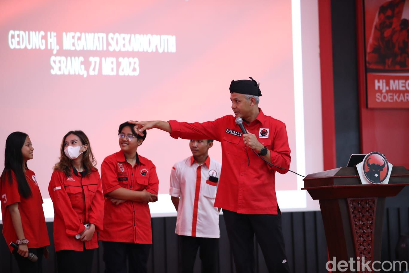 Ganjar Pranowo di Banten, 27 Mei 2023. (Anggi Muliawati/detikcom)