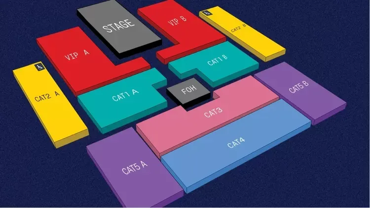 Seat plan di konser Suga di Jakarta.