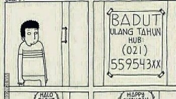 Halo, badut ulang tahun ya? Selamat. Foto: 1cak
