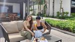 Pesona Cinta Laura Saat Nikmati Pasta dan Floating Breakfast