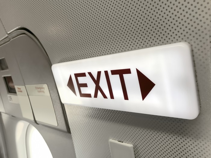 Pintu darurat pesawat Asiana Airlines terbuka sebelum mendarat di Bandara Daegu, Korea Selatan. Diketahui, hal tersebut terjadi ketika pesawat sedang mengudara.