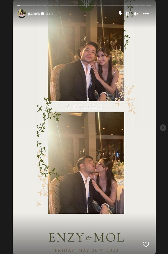 Jessica MilaJessica yang juga baru menikah hadir dengan suaminya. Keduanya pun tampak mesra.Foto: Instagram