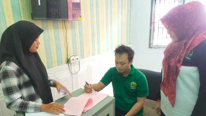Terpidana Juperlius resmi di Tahan di Rutan Klas 1 Palembang.